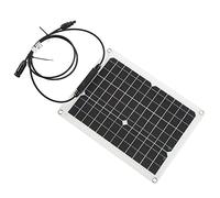 Funien Paneles Solares Cargador de Panel Solar Módulo Fotovoltaico 30W 18V Silicio Monocristalino Carga Eficiente Vidrio Templado de Alta Transmitancia con Cables Conectores para