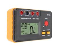 Funien Probador de Resistencia de Aislamiento Digital, 250 V 500 V 1000 V 0,25 MΩ-40 GΩ Medidor de Resistencia de Aislamiento de Prueba de Voltaje, Pantalla LCD Grande, sin ,