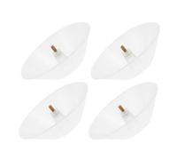 FUNNETOYU 4 Tazas Recolectoras de Aceite Alta Eficiencia Plástico Blanco, Gran Capacidad para Campana Extractora de Cocina Accesorio Adecuado para Cocina Doméstica