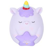 FUNNETOYU Alcancía de Vinilo Forma de Unicornio, sin Olor ni Bordes Ásperos, Obsequio Encantador para Cumpleaños y Decoración de Escritorio