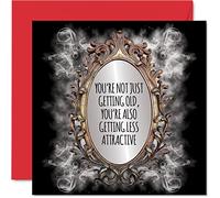 Funny Birthday Cards for Men Women - Smoke & Mirrors - Rude Birthday Card for Brother Sister Mum Dad Son Daughter Grandad Grandma, 145mm x 145mm Joke Banter Humour 30th 40th 50th Bday Greeting Cards