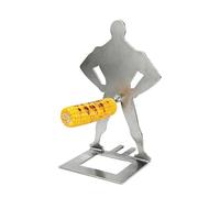 Funny Hot Dog Holder, Human-Shaped Stainless Steel BBQ Rack, Rust-Resistant Sausage Grill Stand with Durable Build, Outdoor Cooking Accessory with Playful Design, BBQ Tool Gear with Clean Finish, Picn