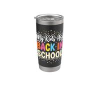 Funny Parents My Kids Are Back in School Vaso térmico de acero inoxidable de doble pared