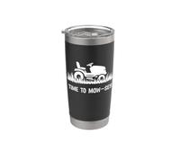 Funny Time to Mow-sey (Mosey) Lawnmower Humor Vaso térmico de acero inoxidable de doble pared
