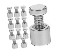 FUNOMOCYA 12 Juegos de Tornillos Separadores de Electrochapado de Níquel para Paneles Acrílicos Fijaciones Resistentes y Acabado Plata para Tiendas y Oficinas