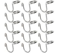 FUNOMOCYA 15 Piezas Ganchos Apilables de Acero Inoxidable Plata | Organizador Multicapa, Superficie Lisa y Bordes Redondeados, para Camisas y Cinturones en Armario