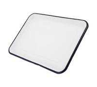 FUNOMOCYA Bandeja de Horno Esmaltada de Color Claro Retro para Hornear y Servir Pan Pizza y Ensalada Rectángulo con Ranura Resistente Altas Temperaturas para Uso Doméstico y Profesional