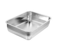 FUNOMOCYA Bandeja Fácil de Limpiar para Asar Rectangular de Acero Inoxidable Diseño Elegante y Resistente para Horno y Adecuado para Cocinar en Casa u Hotel
