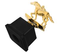 FUNOMOCYA Copa Trofeo de Carreras de Caballos, Trofeo de competición Ecuestre, Base Reforzada con Figura de Jinete, sección para Grabado, Dorada, Recuerdo Duradero para Campeonato por