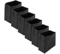 FUNOMOCYA Fundas Accesorio Resistente 6 de Goma Antideslizantes para Pies de Escalera Negro, Protector y Aislante para Escaleras Plegables para Uso Doméstico