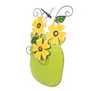 FUNOMOCYA Maceta de Hierro Colgante para Pared Verde, Escultura de Pared Decorativa para Jardín y Balcón, Arte Mural Metálico Resistente para Decoración Interior y Exterior