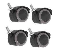 FUNOMOCYA Ruedas Muebles Pequeñas de Repuesto para Silla de Oficina Freno, 4 Piezas, Carga Fuerte, Material Pu y Estructura M8x15mm para Muebles y Sillas
