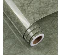 FunStick 60CMx5M Papel Pintado Autoadhesivo Mármol Vinilo Adhesivo Encimera Cocina Mesa Comedor Impermeable Papel Adhesivo para Muebles Marmol Cocina Verde Gris Vinilos Adhesivos Efecto Marmol Armario