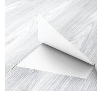 FunStick 90 cm x 15 cm, 30 tablones de vinilo blanco y gris para dormitorio, baño, suelos de lino, calcomanías de azulejos de PVC autoadhesivos, efecto de madera para cocina, garaje, suelos de vinilo