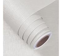 FunStick Papel Pintado Pared 60CM x 5M Vinilos de Pared Decorativos Blanco para Mueble Cocina Papel Adhesivo para Muebles Vinilos para Puertas Impermeable Vinilo Autoadhesivo Baño Vinilos Decorativos