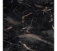 FunStick Suelo Vinilo Autoadhesivo Negro Mármol 30×30CM Papel Vinilo Adhesivo para Azulejos de Cocina Suelo Vinilico Baño Negro Moderno Pegatinas de Baldosas Pared Salón Mármol 5 Baldosas Suelo