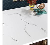 FunStick Vinilo Adhesivo Muebles 90cmx5m, Laminas Decorativas en Efecto Mármol Blanco, Papel Pintado Forro Libros Adhesivo Encimera Cocina, Papel Pintado Autoadhesivo Vinilos para Puertas