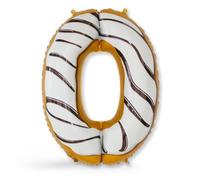 FUNXGO Globo Gigante Número 0 Donut para Decoración - Decoración para Cumpleaños, Aniversarios, Celebraciones - Decoracion Cumpleaños años - Globo 0 Donut
