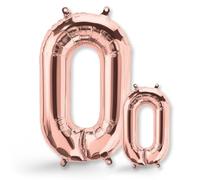 FUNXGO Globo Número 0 Oro Rosa, Globo Gigante de Aluminio para Cumpleaños y Fiesta, Apto para Helio o Aire