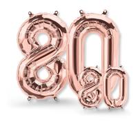 FUNXGO globo numero 80 Oro Rosas - numero 80 globo cumpleaños - número 80 cumpleaños globo Oro Rosas - globo numero 80 gigante - globos número 80 - decoracion 80 cumpleaños - globo 80 Oro Rosas