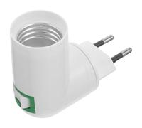 FUOYLOO Adaptador Portalámparas Base E27 Interruptor, Soporte para Bombilla LED Rotación de 360, Adecuado para Iluminación en Hogar y Taller