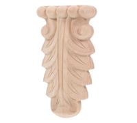 FUOYLOO Aplique Tallado en Madera para Decoración de Pared Estilo Europeo Vintage, Artesanal y Beige, Adecuado para Salones y Hoteles Soporte de Columna Romana