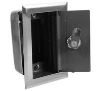 FUOYLOO Caja de Interruptor de Botón Pulsador Momentáneo Material Acero Inoxidable y Plástico con Cerradura y Llaves para Puerta de Persiana Uso Interior en Hogar