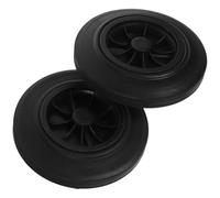 FUOYLOO Ruedas de Repuesto para Cubo de Basura 240l, 2 Piezas de Goma Negra, Flexibles y Fáciles de Instalar para Contenedores Sanitarios