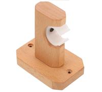 FUOYLOO Soporte y Superficie Lisa para Montaje en Pared de Barra de Cortina de Ducha de Madera Diseño Rústico Adecuado para Barras de Cortinas en Baño