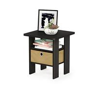 Furinno Andrey Mesa Auxiliar, Madera, Café expreso, 1 Pack