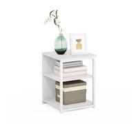 Furinno Camnus Mesa Auxiliar Vie Moderne, Blanco Liso/Blanco