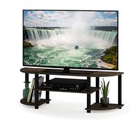 Furinno Centro De Entretenimiento TV Ancho Turn-S-Tube, Colombia Nogal / Negro