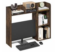 Furinno Classic Estantería De Escritorio 5 Niveles Estantería para Libros Organizador De Escritorio para Suministros Accesorios De Escritorio Color Pino Ámbar