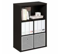 Furinno Cubicle Estantería De 5 Cubos, Organizador De Almacenamiento con Parte Trasera Cerrada, 15.3 X 29.9 X 43.3, para Sala De Estar, Dormitorio Y Oficina En Casa, Roble Oscuro