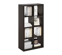Furinno Cubicle - Organizador de Almacenamiento Decorativo con Parte Trasera Abierta, 8 Cubos, Roble Oscuro