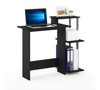 Furinno EFFICIENT para Juegos con 3 Estantes Laterales Abiertos, Ideal para Ordenador Portátil, Oficina En Casa, Estudio O Dormitorio, Color Negro.
