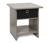 Furinno Estante De Almacenamiento Francés Roble Gris/Negro