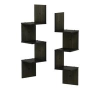 Furinno Estante Gris/Negro (Gris Roble Francés/Negro) 3 livelli rettangolari - set di 2
