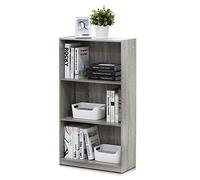 Furinno Estantería Básica De 3 Niveles para Estanterías, Gris Roble Francés, 99736Gyw