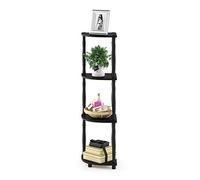 Furinno Estantería Tubo Espresso/Negro Clásico 4 niveles