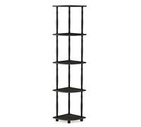 Furinno Estantería Tubo Espresso/Negro Clásico 5 niveles