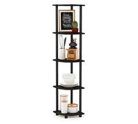 Furinno Estantes sin herramientas Espresso/Negro 5 niveles