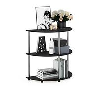 Furinno Frans Turn-N-Tube Half Round Console Table, Black Oak