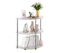 Furinno Frans Turn-N-Tube Half Round Console Table, White Oak