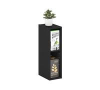 Furinno Fulda De 2 Niveles con Estante De Almacenamiento De 15 Cm De Ancho, 23,5 X 15,9 X 54,5 Cm, para Sala De Estar, Dormitorio Y Oficina En Casa, Madera Negra