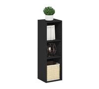 Furinno Fulda De 3 Niveles con Estante De Almacenamiento De 25 Cm De Ancho, 23,5 X 24,8 X 80 Cm, para Sala De Estar, Dormitorio Y Oficina En Casa, Madera Negra