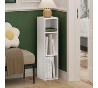 Furinno Fulda - Estantería para libros, armario de almacenamiento estrecho de 3 niveles, estantería con estante de almacenamiento de 8 pulgadas de ancho, 9.3 x 7.9 x 31.5 pulgadas, para sala de estar