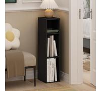Furinno Fulda - Estantería para libros, armario de almacenamiento estrecho de 3 niveles, estantería con estante de almacenamiento de 8 pulgadas de ancho, 9.3 x 7.9 x 31.5 pulgadas, para sala de estar