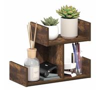 Furinno HERMITE - Organizador de escritorio y accesorios, estante de organización de oficina en forma de U de 2 niveles, estante de escritorio, para suministros de oficina, accesorios de escritorio de