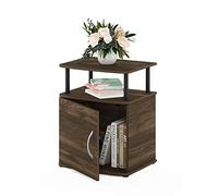 Furinno Jaya diseño utilitario, Mesa Auxiliar, mesita de Noche, Engineered Wood, marrón, Paquete de 1